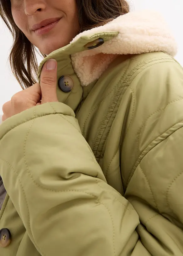 Giacca prémaman leggera 3 in 1 con fodera in teddy e inserto babywearing, bonprix