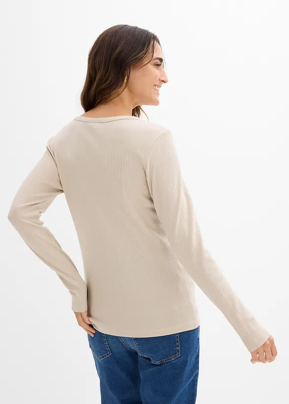 Maglia prémaman a costine in puro cotone (pacco da 2), bonprix