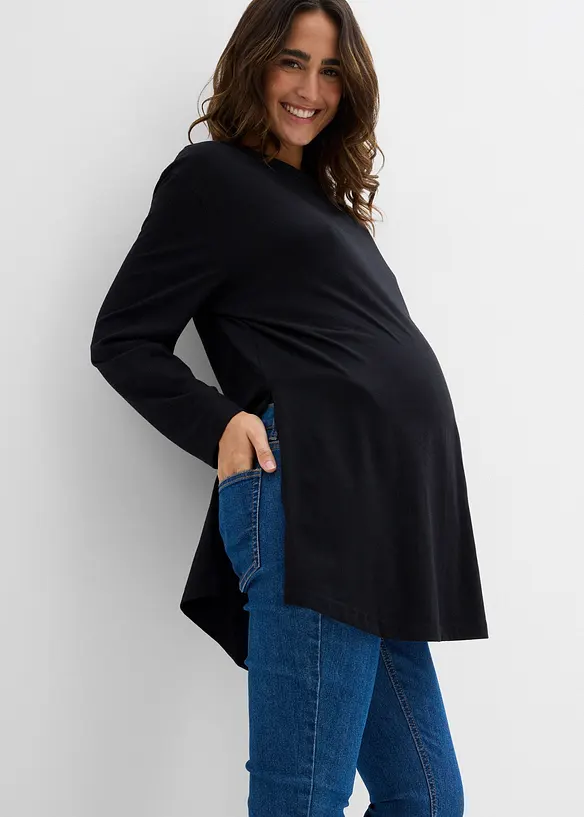 Maglia prémaman / da allattamento lunga in puro cotone biologico, bonprix
