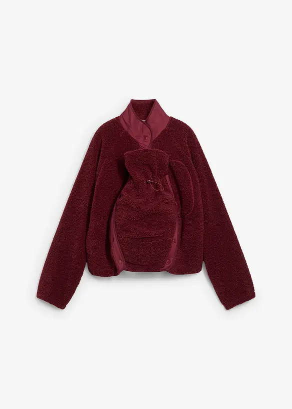 Giacca prémaman 3 in 1 in pile teddy con inserto babywearing, bonprix