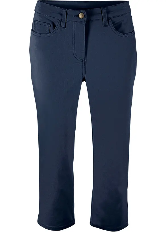 Jeans straight con cinta comoda, vita media, bonprix