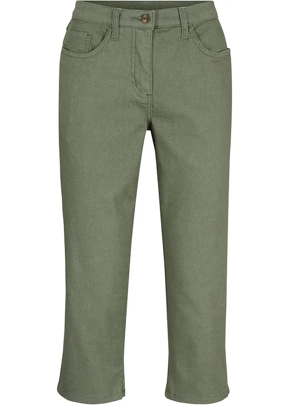 Jeans straight con cinta comoda, vita media, bonprix