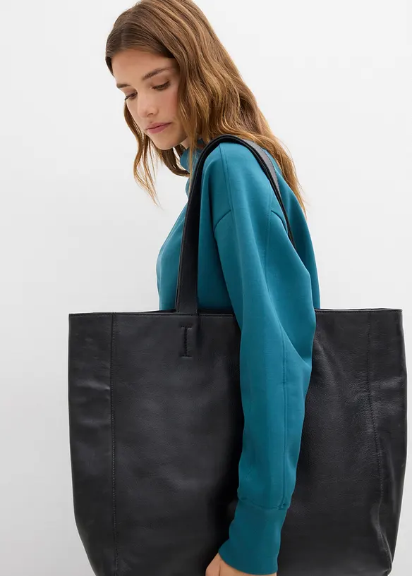 Felpa overzize effetto neoprene, bonprix