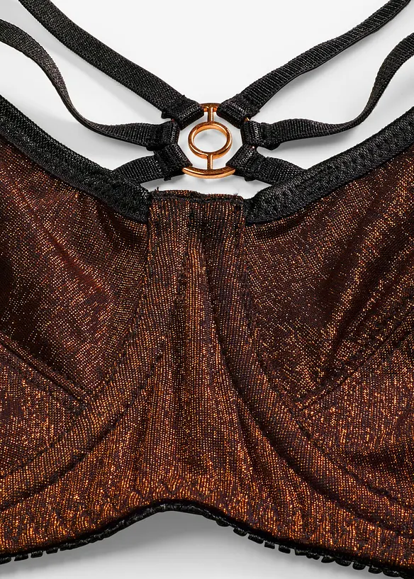 Reggiseno minimizer in tessuto glitterato, bonprix