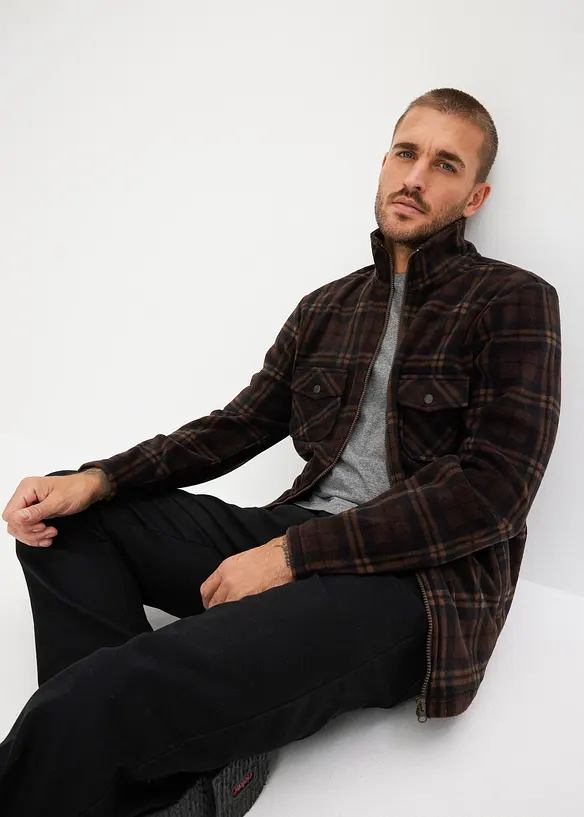 Giacca in pile a collo dritto, bonprix