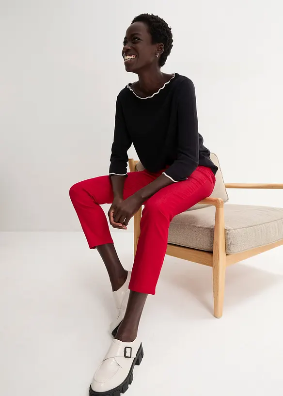 Pantaloni elasticizzati in cotone, bonprix