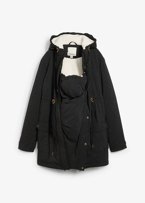 Cappotto prémaman imbottito 3 in 1 di media pesantezza con inserto babywearing, bonprix