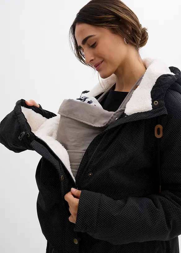 Cappotto prémaman imbottito 3 in 1 di media pesantezza con inserto babywearing, bonprix