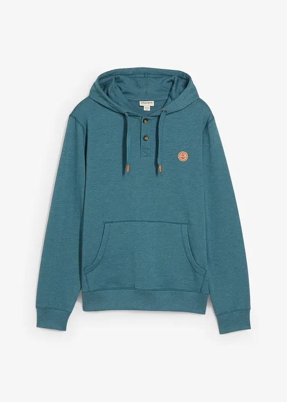 Felpa con cappuccio e interno garzato, bonprix