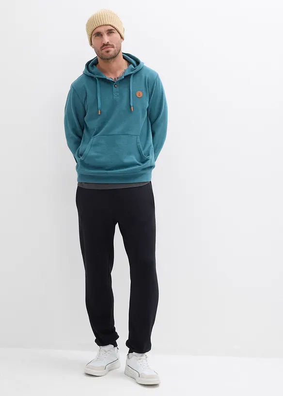 Felpa con cappuccio e interno garzato, bonprix
