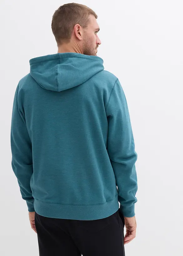 Felpa con cappuccio e interno garzato, bonprix