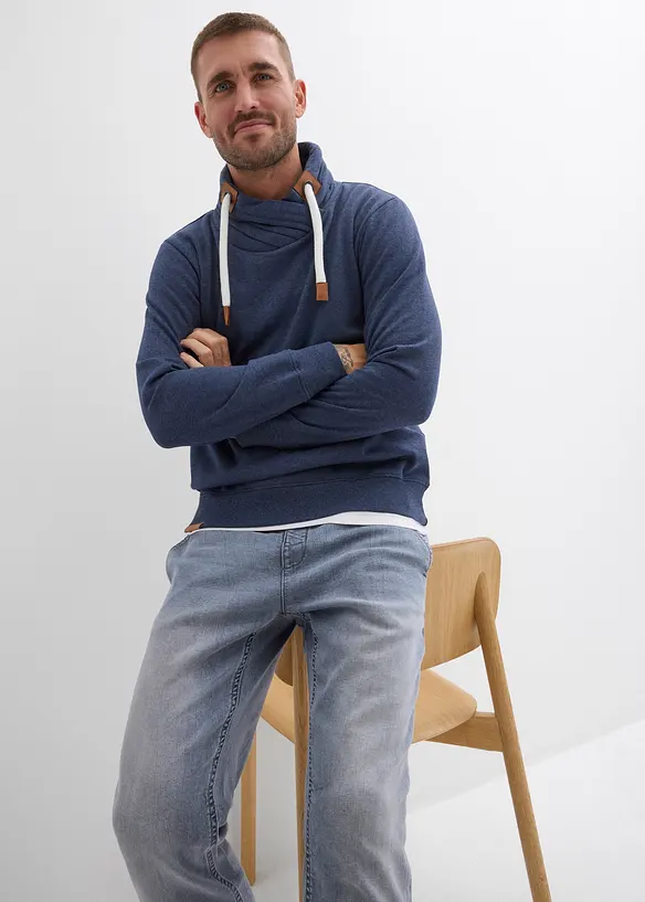 Felpa con scollo a scialle, bonprix
