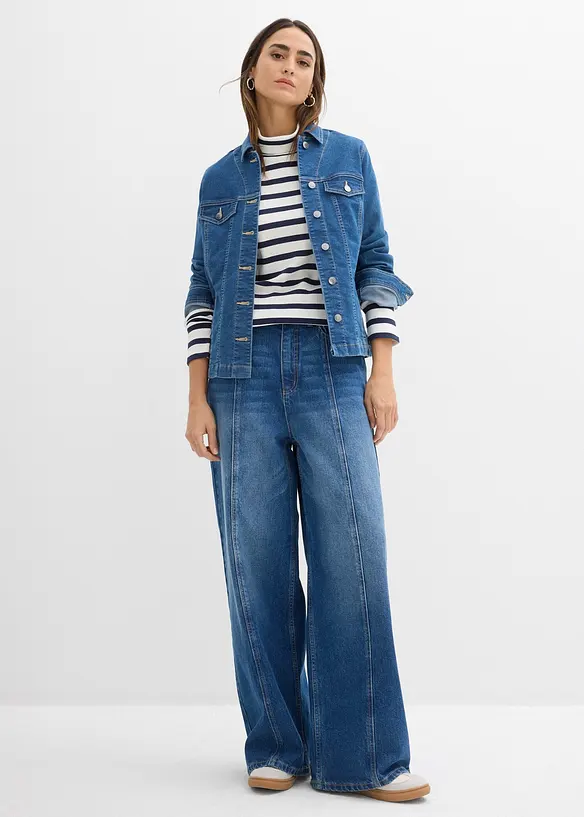 Maglia a collo alto in puro cotone, bonprix