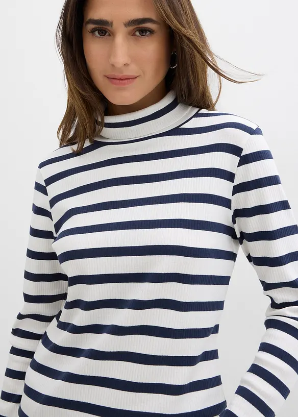 Maglia a collo alto in puro cotone, bonprix