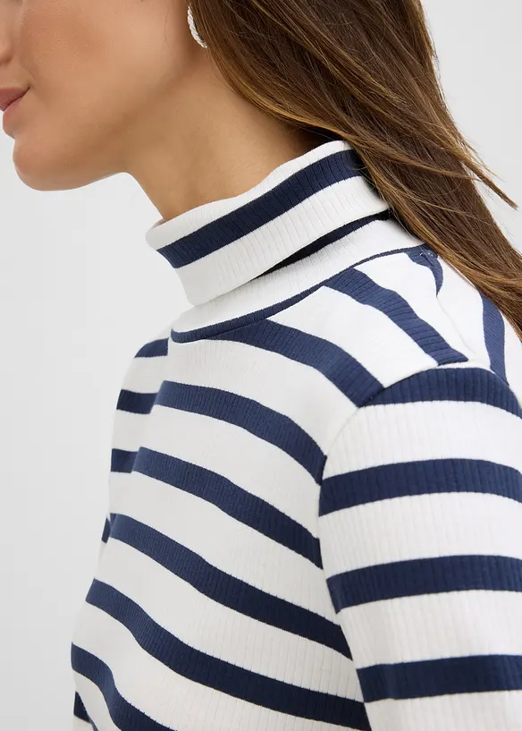 Maglia a collo alto in puro cotone, bonprix