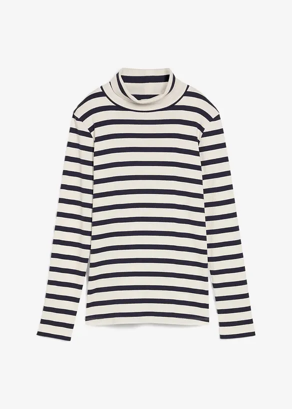 Maglia a collo alto in puro cotone, bonprix
