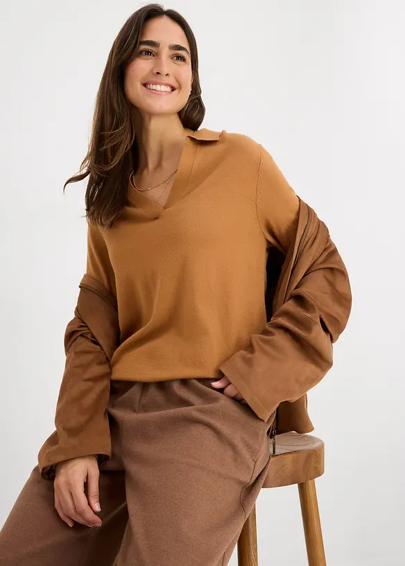 Polo in viscosa fine, bonprix