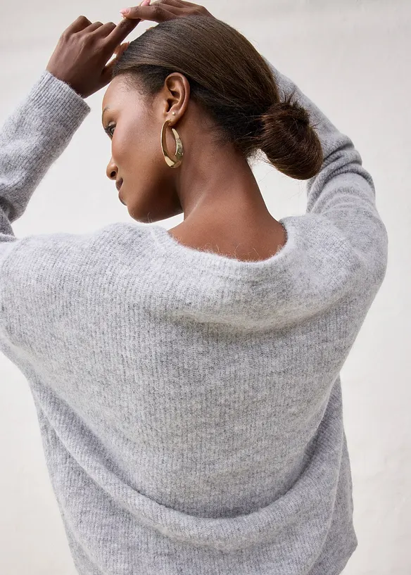 Cardigan in misto alpaca termico, bonprix