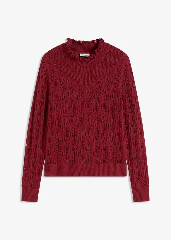 Maglione traforato di cotone, bonprix