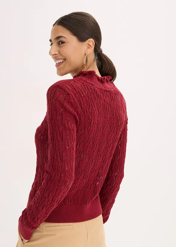 Maglione traforato di cotone, bonprix