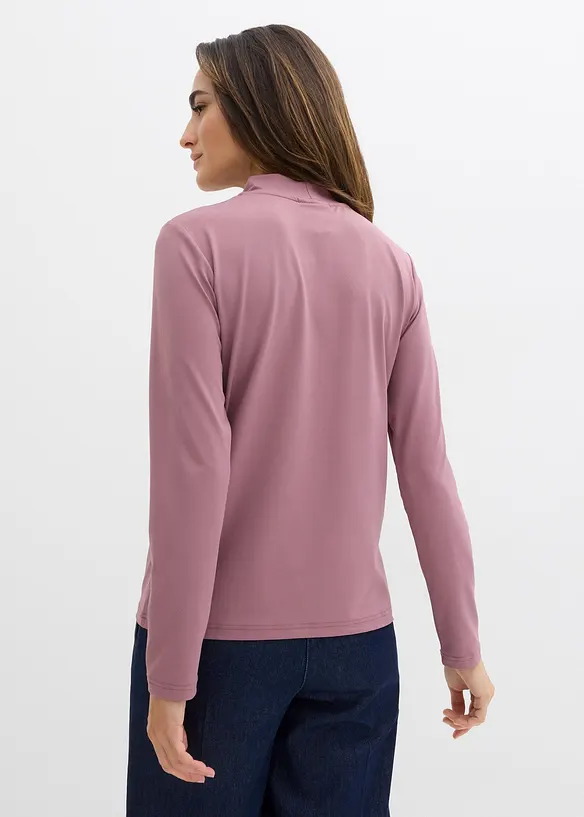 Maglia a maniche lunghe con collo dritto, bonprix