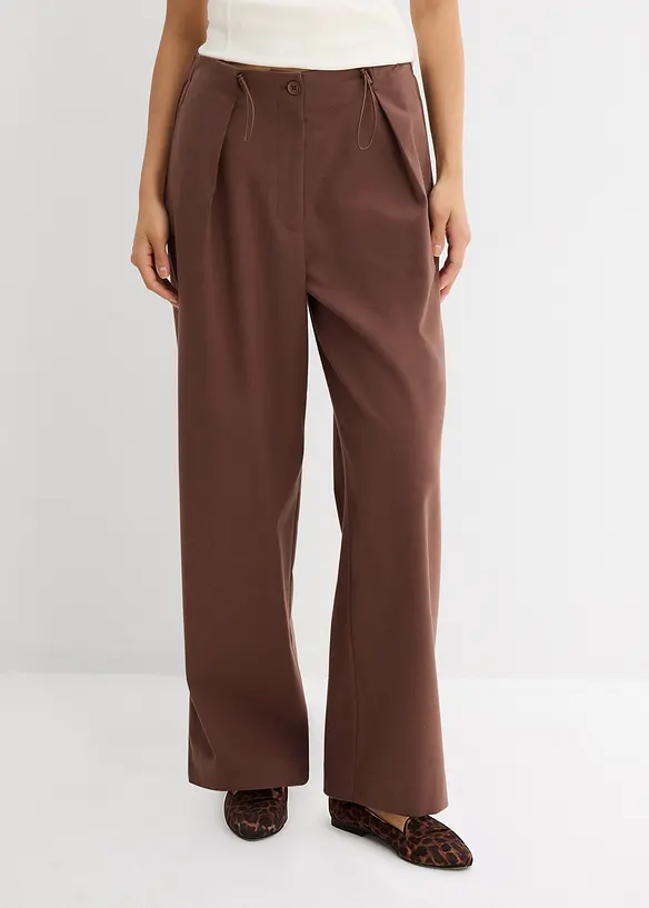 Pantaloni in misto viscosa con dettagli funzionali, bonprix