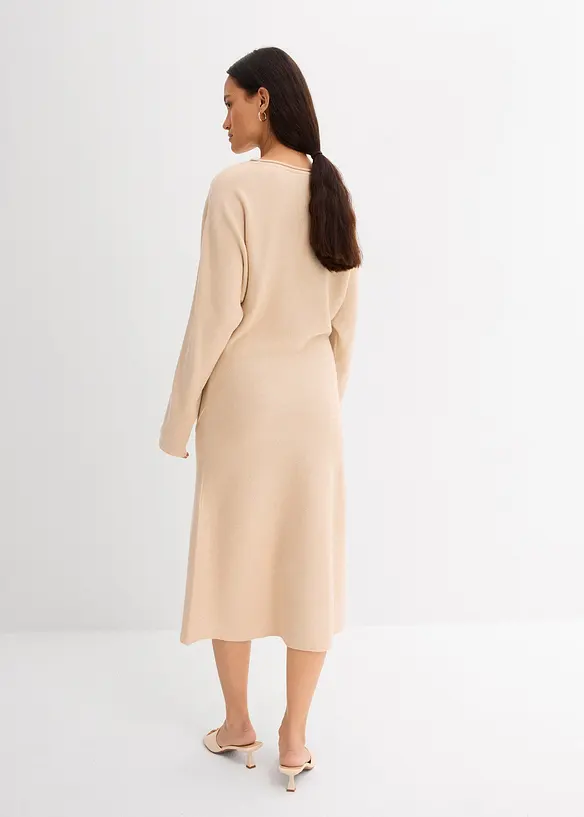 Abito midi in maglia misto viscosa, bonprix