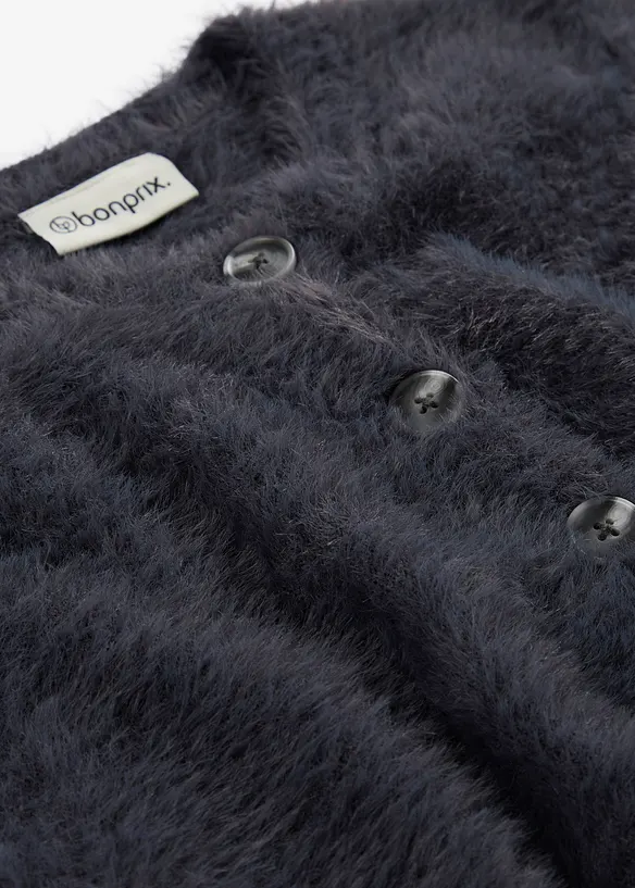 Gilet in maglia in filato peloso di misto viscosa, bonprix