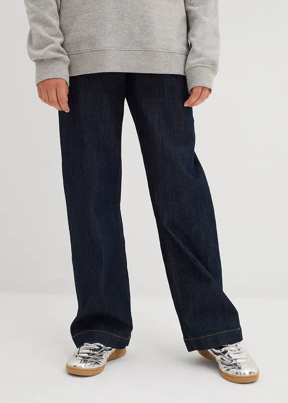 Jeans wide leg, vita media, bonprix