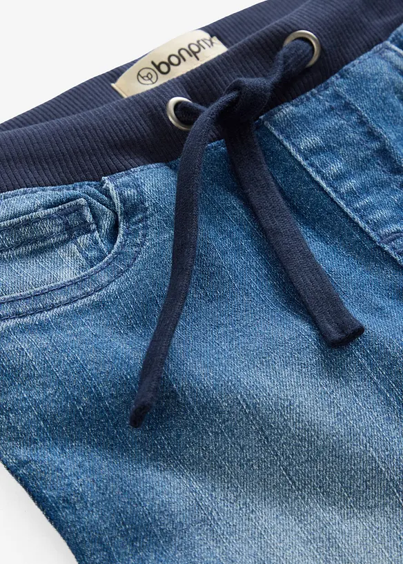 Jeans con elastico in vita, mid waist, bonprix