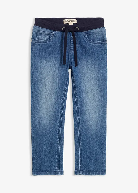Jeans con elastico in vita, mid waist, bonprix