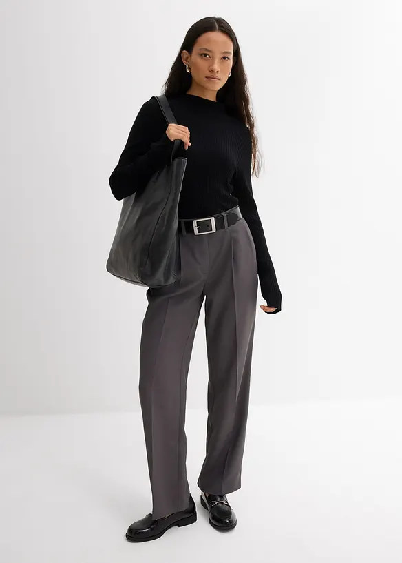 Maglia a costine in misto viscosa, bonprix