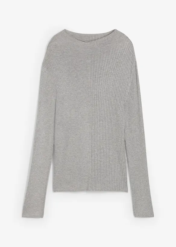 Maglia a costine in misto viscosa, bonprix