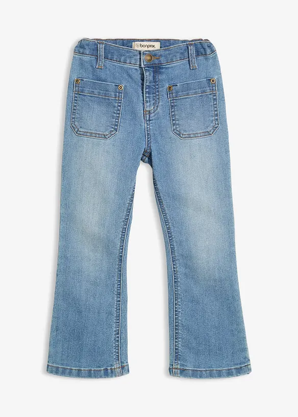 Jeans bootcut, vita media, bonprix