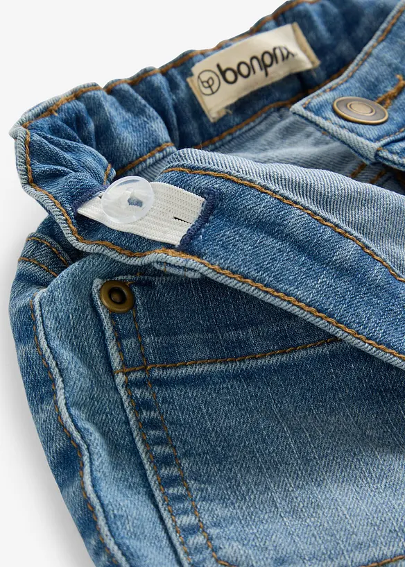 Jeans bootcut, vita media, bonprix