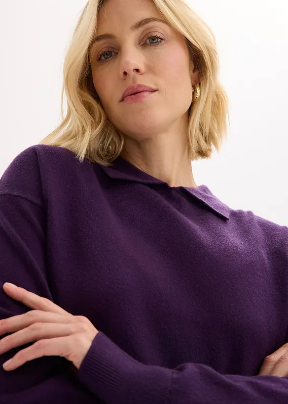Maglione in filato fine misto viscosa, bonprix