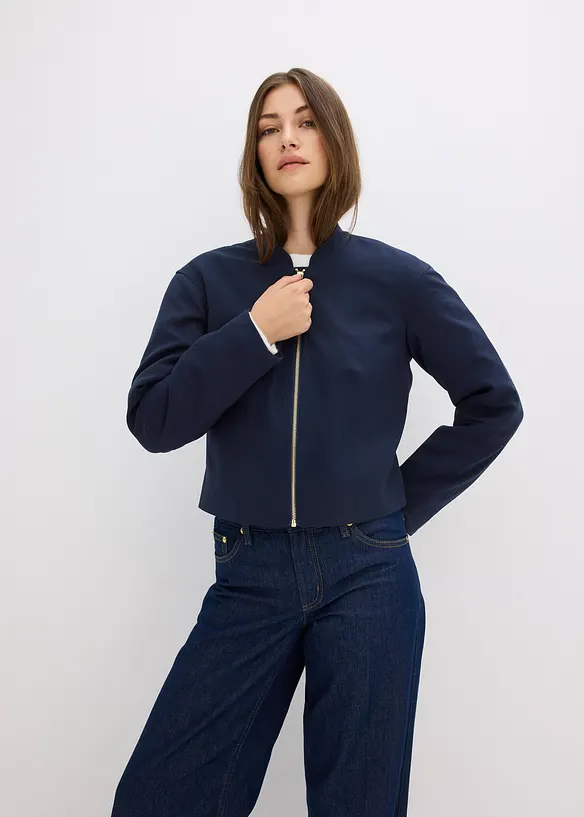 Bomber in misto viscosa morbido, bonprix