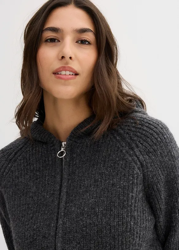 Cardigan con cappuccio, bonprix