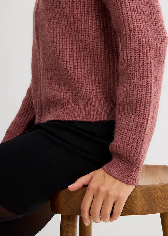 Cardigan con cappuccio, bonprix