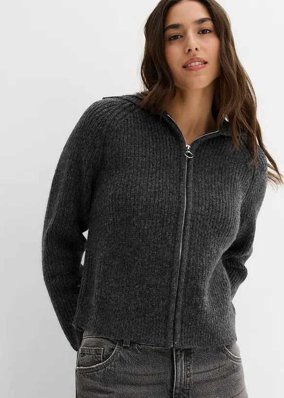 Cardigan con cappuccio, bonprix