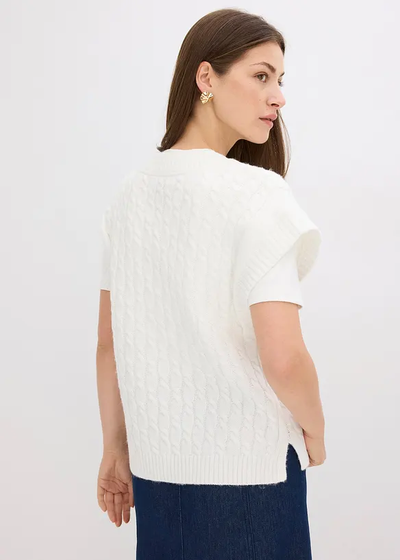 Gilet in maglia a trecce, bonprix