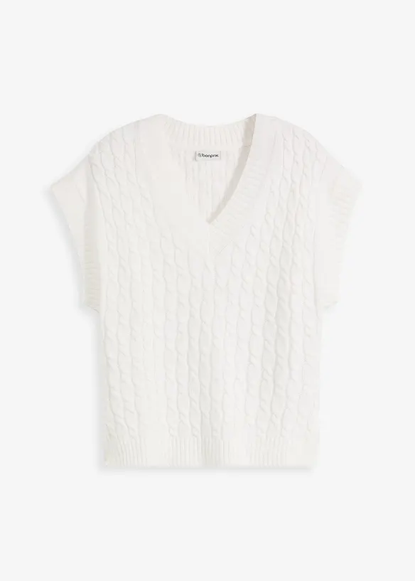 Gilet in maglia a trecce, bonprix
