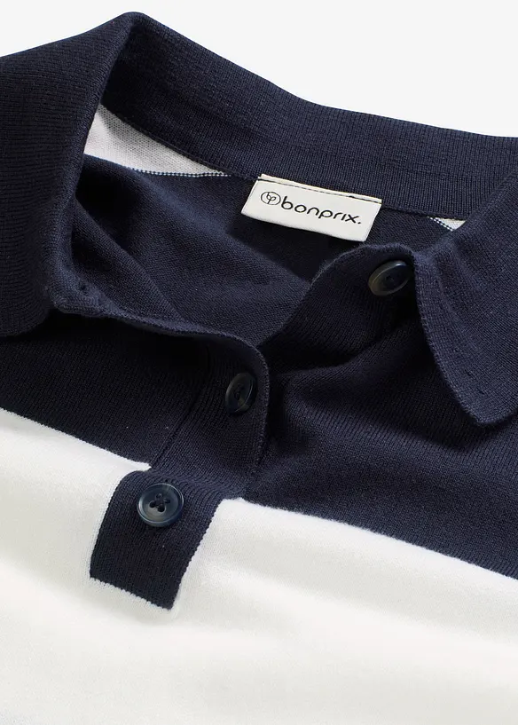 Maglione oversize con colletto a polo, bonprix