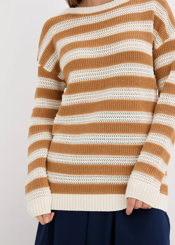Maglione oversize in puro cotone, bonprix