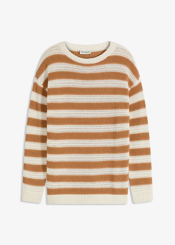 Maglione oversize in puro cotone, bonprix