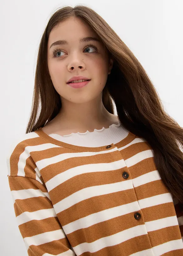 Cardigan in morbido misto viscosa a maglia fine, bonprix