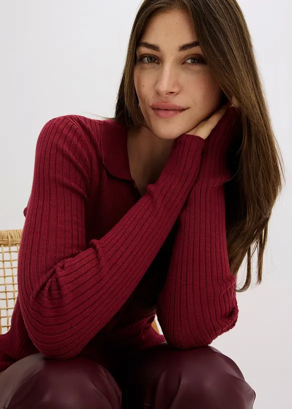 Maglione morbido in filato fine misto viscosa, bonprix