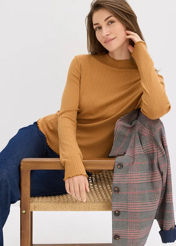 Maglia aderente a costine, bonprix