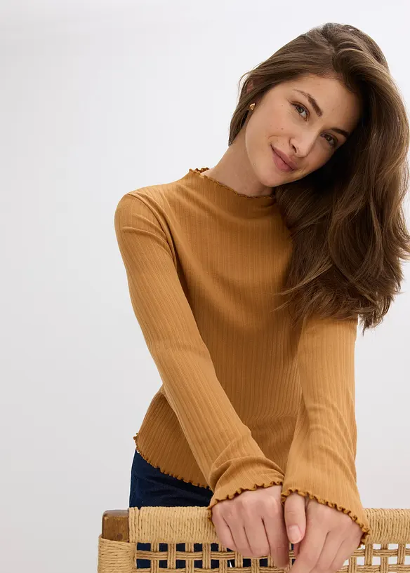 Maglia aderente a costine, bonprix