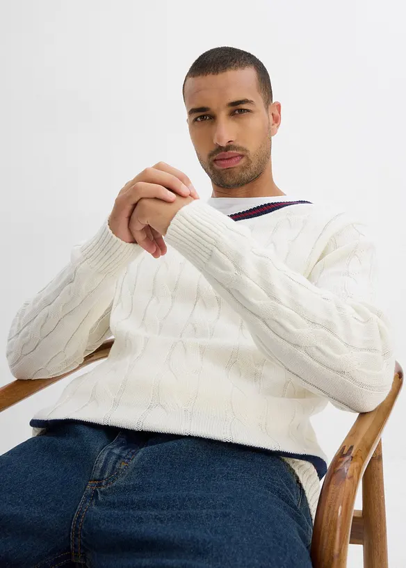 Maglione in filato fine con percentuale di cachemire, bonprix